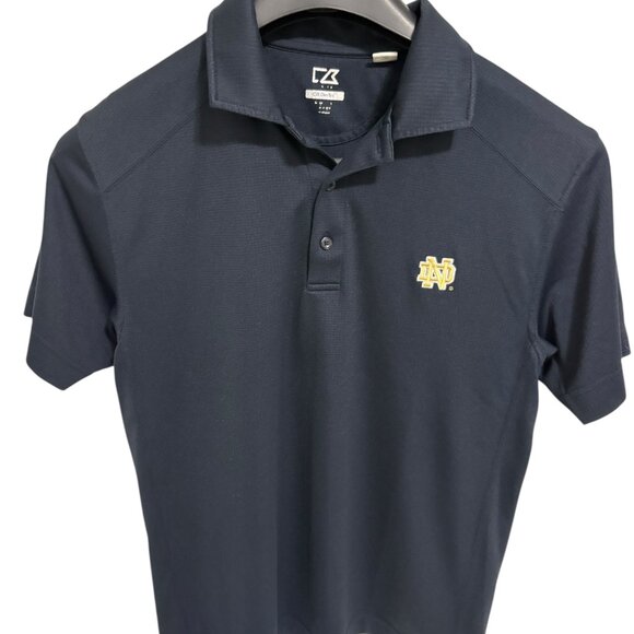Notre Dame Fighting Irish Polo Shirt Size Medium Logo Cutter & Buck - Picture 1 of 6